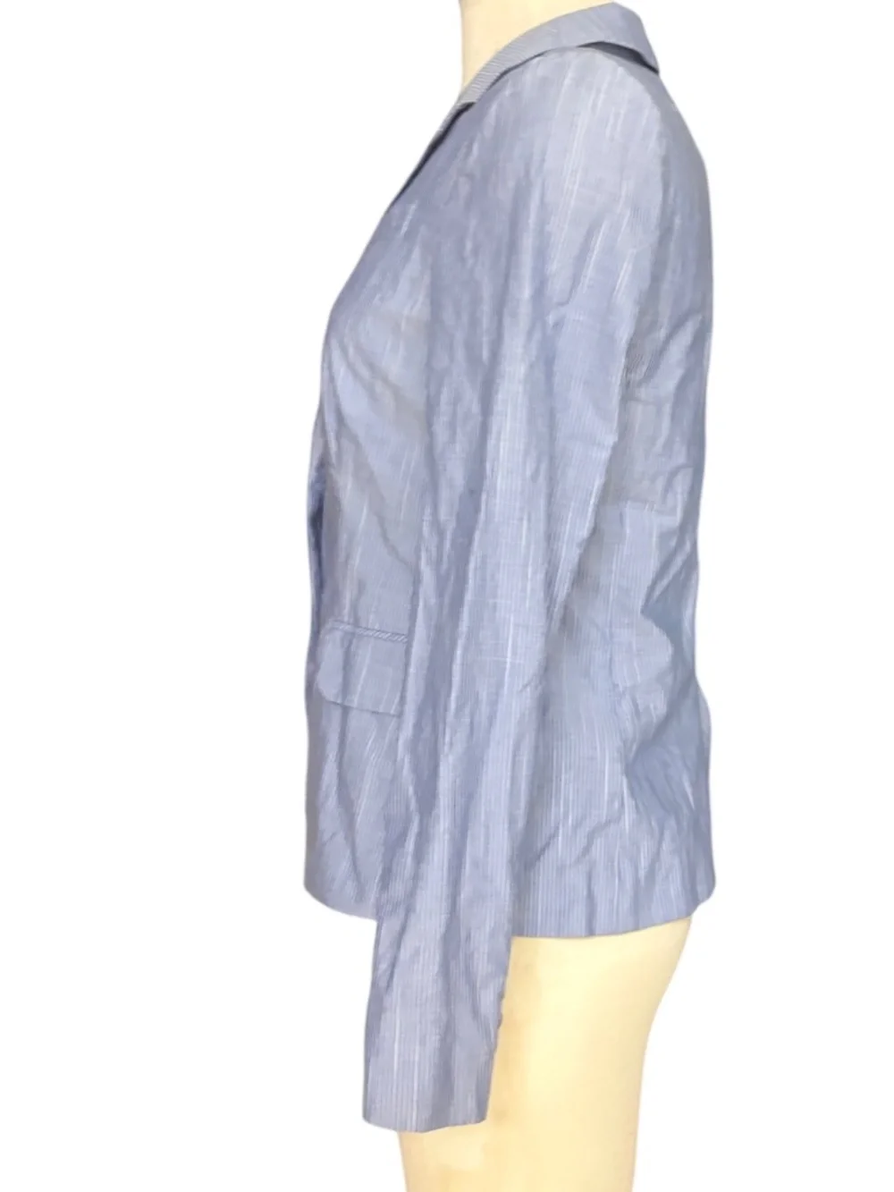 J. CREW 4 blue white stripe cotton NWT 2 button blazer pockets schoolboy fitted
